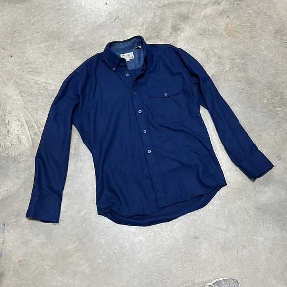 Navy blue wool button up shirt/jacket / size M - Picture 4 of 11